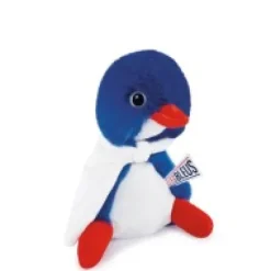 New Allez les Bleus - Peluche poussin bleu Cocorico avec cape supporter - 20 cm Les Peluches Supporters|Mascotte Jo