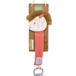 Online Attache sucette girafe - 18 cm - Corail Couleurs Savane|Attache Sucette