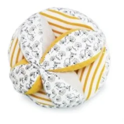 Hot Balle d'éveil bébé avec Hochet - Pollen l'abeille en coton BIO - 15 cm - Modèle aléatoire Les Prix Doux|Doudous Coton Bio