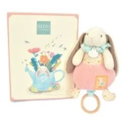 New Boite à musique rose LAPIN CIBOULETTE - 20 cm Dans Mon Jardin|Boîte À Musique