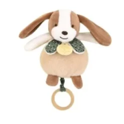 Sale Boite a musique bebe - Chien marron et vert - 20 cm Rikikis & Méli Mélo|Boîte À Musique