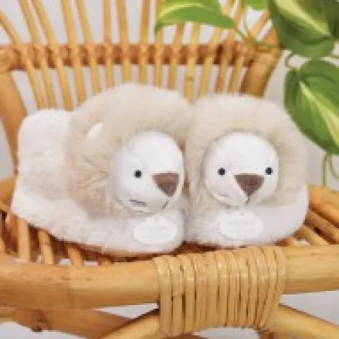 New Chaussons bébé en peluche Lion - Unicef - 0-6 mois Les Coffrets À Offrir|Cadeaux Naissance