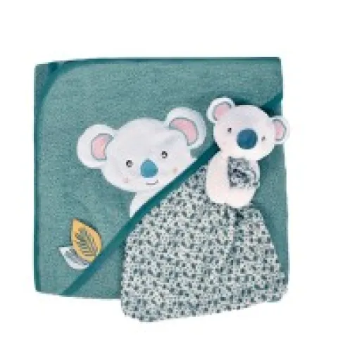 Online Coffret cadeau cape de bain et Doudou Yoca le koala - 80 x 80 cm Les Coffrets À Offrir|Cadeaux Naissance