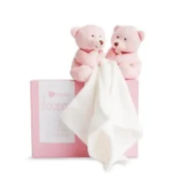 Sale Coffret cadeau de 2 doudous mouchoir Ours roses Ours|Petit Format