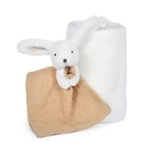 Hot Coffret cadeau naissance plaid et Doudou Lapin Happy Wild - 70 x 100 cm Les Coffrets À Offrir|Happy Doudou