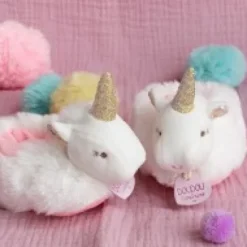 Online Coffret cadeau naissance chaussons bébé Licorne avec hochet - 0/6 mois Les Coffrets À Offrir|Les Prix Doux