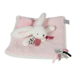 Outlet Coffret Doudou carré Lapin rose - Happy Blush - 25 cm Happy Doudou|Lapin