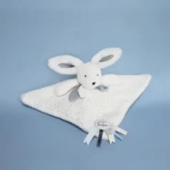 Online Coffret Doudou plat Lapin bleu - Happy Glossy - 25 cm Happy Doudou|Lapin