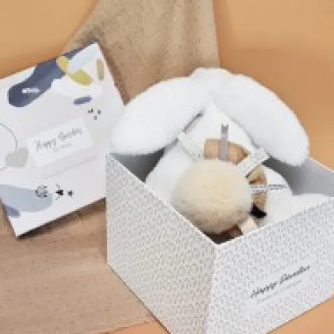 Sale Coffret Pantin Lapin beige - Happy Wild - 25 cm Les Coffrets À Offrir|Cadeaux Naissance