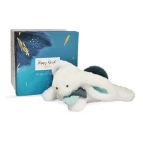 Discount Coffret Pantin Lapin bleu - Happy Pop - 25 cm Les Coffrets À Offrir|Happy Doudou