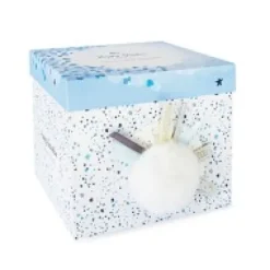 Discount Coffret Pantin Lapin bleu - Happy Glossy - 25 cm Happy Doudou|Lapin