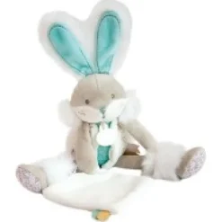 New Coffret peluche lapin de sucre- lapin mouchoir vert - 31 cm Les Coffrets À Offrir|Les Prix Doux
