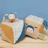 Outlet Cube d'activités Pollen l'abeille en coton BIO 10 X 10 cm Abeille