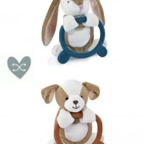 Outlet Doudou anneau de dentition - Hochet - HOULAHOP - terracota-bleu marine Cadeau À Moins De 20€|Hochets Et Pantins D'activités