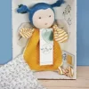 Outlet Doudou attache sucette abeille Pollen en coton BIO - 17  cm Les Prix Doux|Doudous Coton Bio