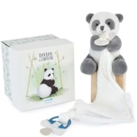 Clearance Doudou attache sucette peluche Panda - 12 cm - Unicef Collection Unicef|Attache Sucette