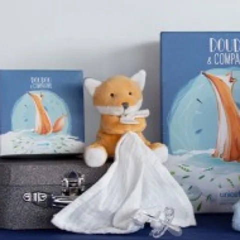 Hot Doudou attache sucette peluche Renard - 12 cm - Unicef Collection Unicef