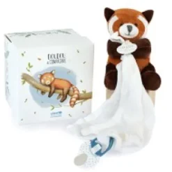 Best Doudou attache sucette peluche panda roux - 12 cm - Unicef Cadeau À Moins De 20€|Collection Unicef