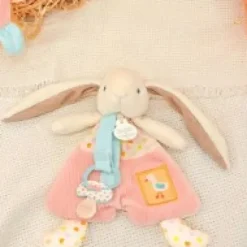 Fashion Doudou attache-sucette - LAPIN CIBOULETTE - 19  cm Cadeau À Moins De 20€|Dans Mon Jardin