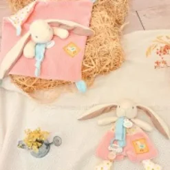 Fashion Doudou attache-sucette - LAPIN CIBOULETTE - 19  cm Cadeau À Moins De 20€|Dans Mon Jardin