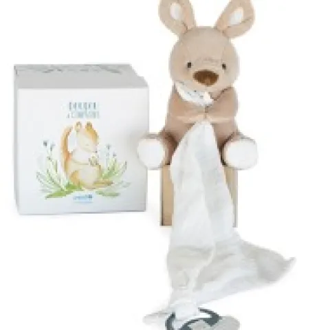 Hot Doudou attache-sucette peluche kangourou - 12 cm - Unicef Cadeau À Moins De 20€|Collection Unicef