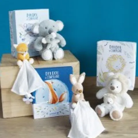 Hot Doudou attache-sucette peluche kangourou - 12 cm - Unicef Cadeau À Moins De 20€|Collection Unicef