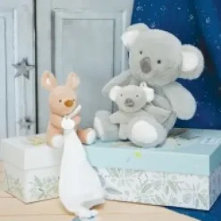 Hot Doudou attache-sucette peluche kangourou - 12 cm - Unicef Cadeau À Moins De 20€|Collection Unicef