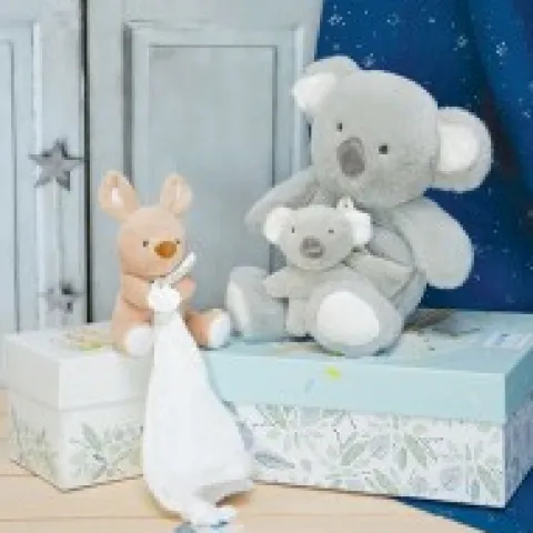 Hot Doudou attache-sucette peluche kangourou - 12 cm - Unicef Cadeau À Moins De 20€|Collection Unicef
