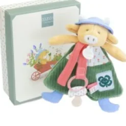 Fashion Doudou attache-sucette Vache Anette - 19 cm Dans Mon Jardin|Vache