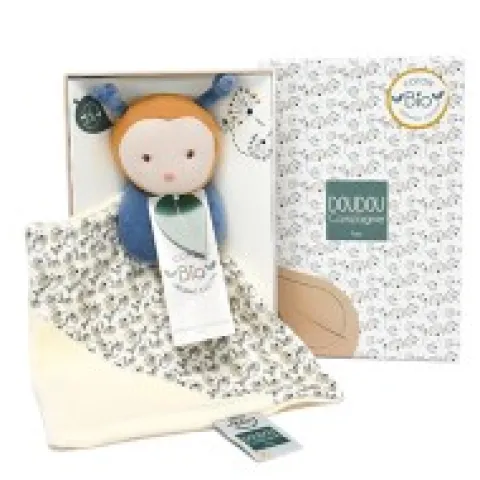 Hot Doudou bébé abeille Pollen en coton BIO - 20 cm - modèle aléatoire Les Prix Doux|Doudous Coton Bio