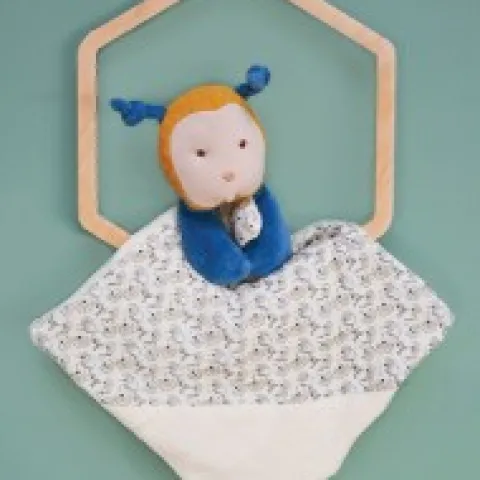 Hot Doudou bébé abeille Pollen en coton BIO - 20 cm - modèle aléatoire Les Prix Doux|Doudous Coton Bio