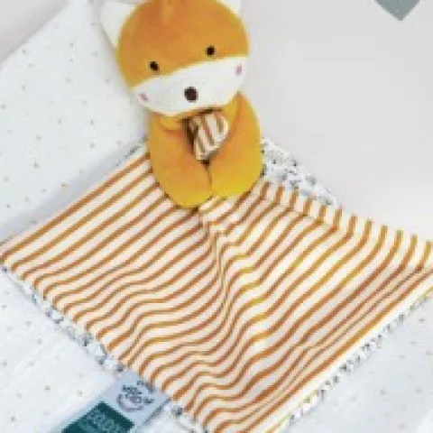 Outlet Doudou bébé renard en coton BIO - 20 cm - modèle aléatoire Cadeau À Moins De 20€|Doudous Coton Bio