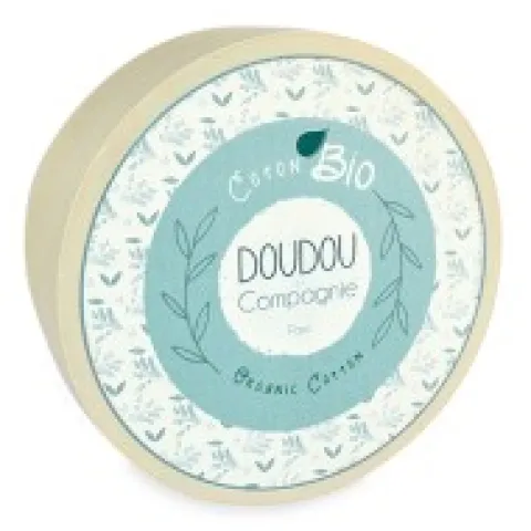 Sale Doudou carré plat chien bleu en coton BIO - 25 cm Les Prix Doux|Doudous Coton Bio
