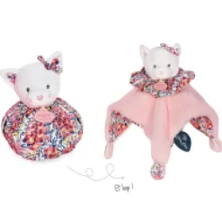 Clearance Doudou Chat rose - Cocon - Balle d'éveil - 3 EN 1 Les Petits Futés|Balles Sensorielles