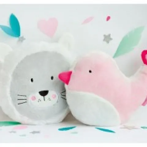 Online Doudou coussin oiseau rose Les Prix Doux|Oiseau