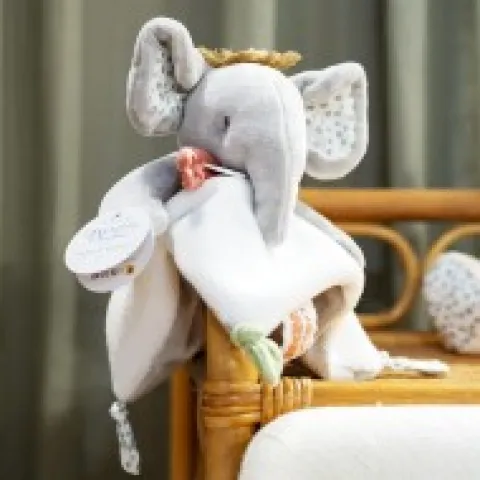 Outlet Doudou elephant gris - 25 cm Cadeaux Naissance|Couleurs Savane
