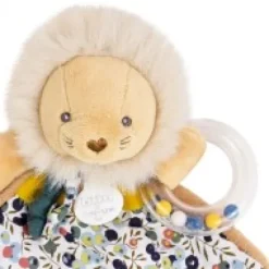 New Doudou hochet a billes Lion - 22 cm - Bohaime Les Boh'aime