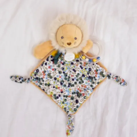 New Doudou hochet a billes Lion - 22 cm - Bohaime Les Boh'aime