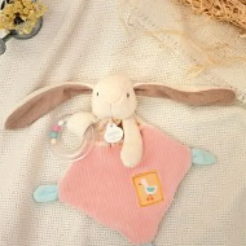 Best Doudou hochet bebe lapin rose - LAPIN CIBOULETTE - 21 cm Cadeau À Moins De 20€|Dans Mon Jardin