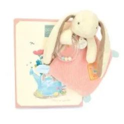 Best Doudou hochet bebe lapin rose - LAPIN CIBOULETTE - 21 cm Cadeau À Moins De 20€|Dans Mon Jardin
