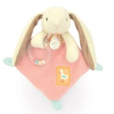 Best Doudou hochet bebe lapin rose - LAPIN CIBOULETTE - 21 cm Cadeau À Moins De 20€|Dans Mon Jardin