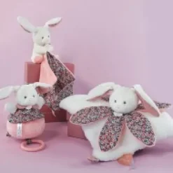 Best Doudou LAPIN blanc avec pétales - BOH'AIME - Les Boh'aime|Lapin