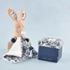 Online Doudou LAPIN bleu Marine avec mouchoir - BOH'AIME - Cadeau À Moins De 20€|Les Boh'aime
