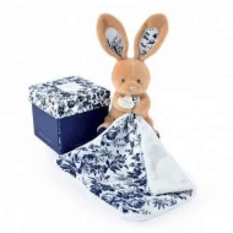 Online Doudou LAPIN bleu Marine avec mouchoir - BOH'AIME - Cadeau À Moins De 20€|Les Boh'aime