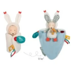 Outlet Doudou Lapin marron avec cape - Papillotte - 3 EN 1 Les Prix Doux|Les Petits Futés