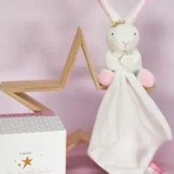 Discount Doudou lapin mouchoir rose lapin étoile - 10 cm Cadeau À Moins De 20€|Perlidoudou