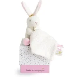 Discount Doudou lapin mouchoir rose lapin étoile - 10 cm Cadeau À Moins De 20€|Perlidoudou