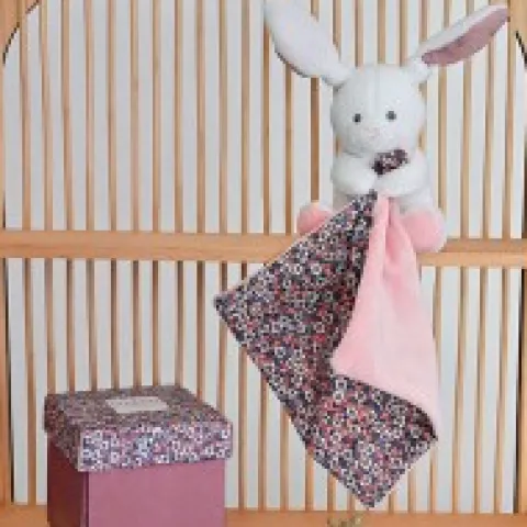 Clearance Doudou LAPIN ROSE avec mouchoir - BOH'AIME - Cadeau À Moins De 20€|Les Boh'aime