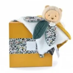 Hot Doudou LION blanc avec pétales - BOH'AIME Les Coffrets À Offrir|Cadeaux Naissance