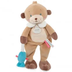 Hot Doudou Loutre marron avec poisson - "Ma petite Louloutre" Les Prix Doux|Hochets Et Pantins D'activités